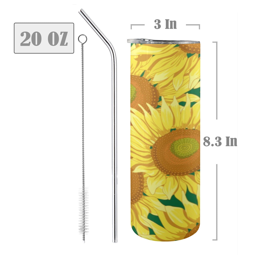 Sunflowers 20oz Tall Skinny Tumbler with Lid and Straw