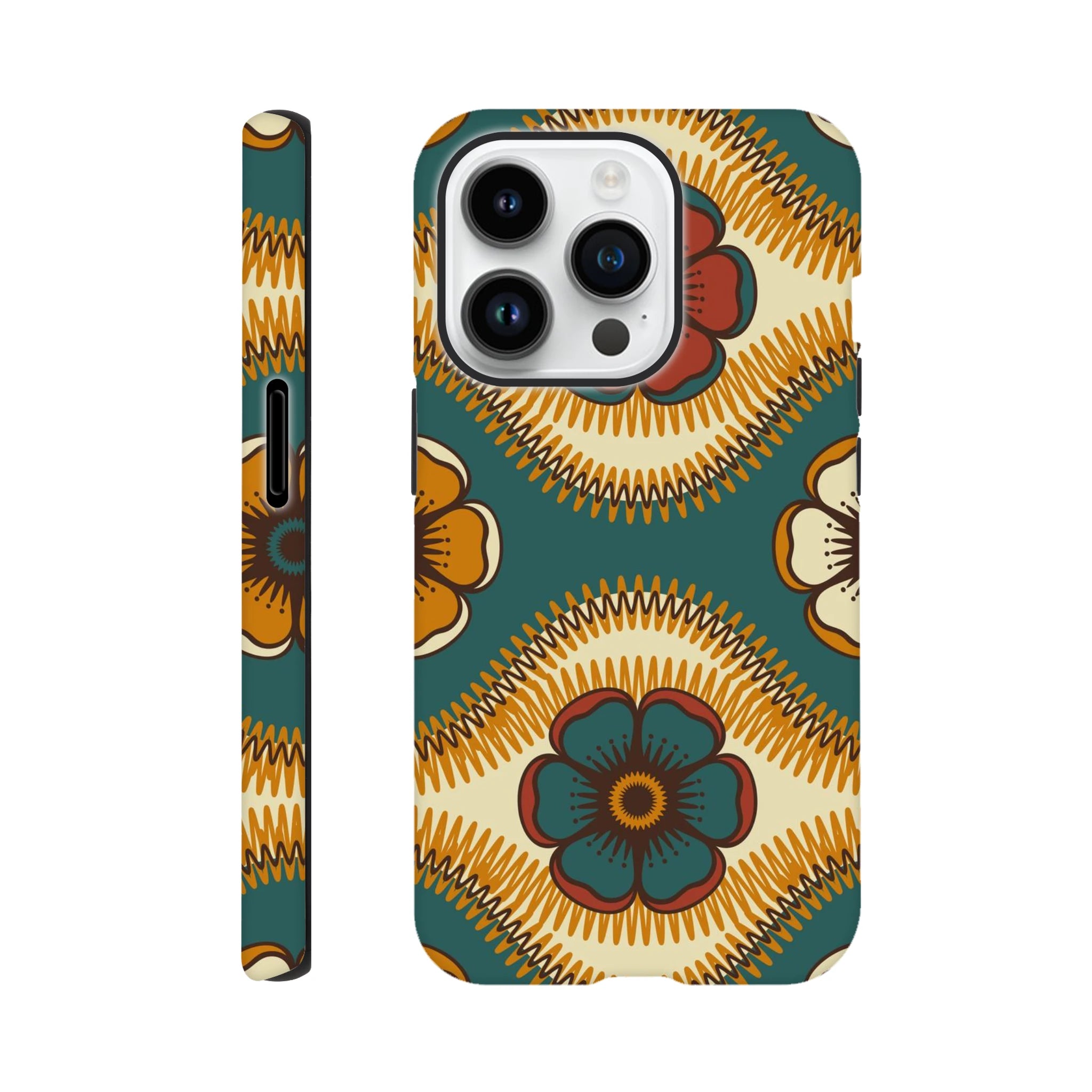 Vintage Floral - Apple iPhone Tough case iPhone 14 Pro iPhone Tough Case Globally Fulfilled Retro