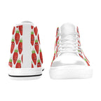 Strawberry Characters - Women's High Top Canvas Shoes