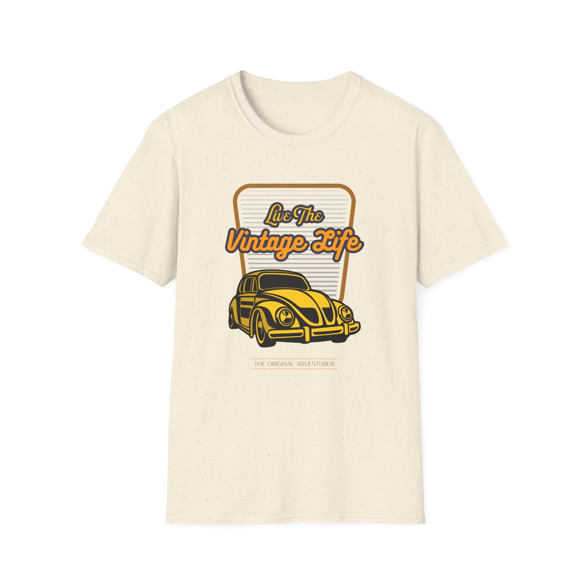 Live The Vintage Life, Car - Unisex Softstyle T-Shirt