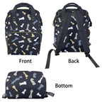 Chess Pattern - Multi-Function Backpack, Nappy / Diaper Bag