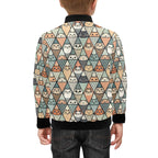Diamond Cat Pattern Kids Bomber Jacket Kids Bomber Jacket animal Printed Offshore