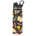Breakfast Food - Insulated Water Bottle with Dual-Use Lid (18oz) One Size Insulated Water Bottle with Dual-Use Lid (18oz) Food Printed Offshore
