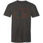 Fibonacci - Mens T-Shirt Charcoal Mens T-shirt Maths Printed In Australia Science
