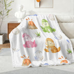 Hatching Dinosaurs - Double-Layer Fleece Blanket 51"x59"