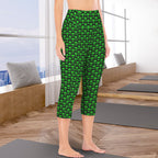 Aliens - Women's High Waist Pocket Capri Yoga Leggings Women's High Waist Capri Yoga Leggings Printed Offshore Sci Fi