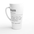 Mum Definition - White Latte 17oz Ceramic Mug Default Title Latte Mug Globally Fulfilled Mum