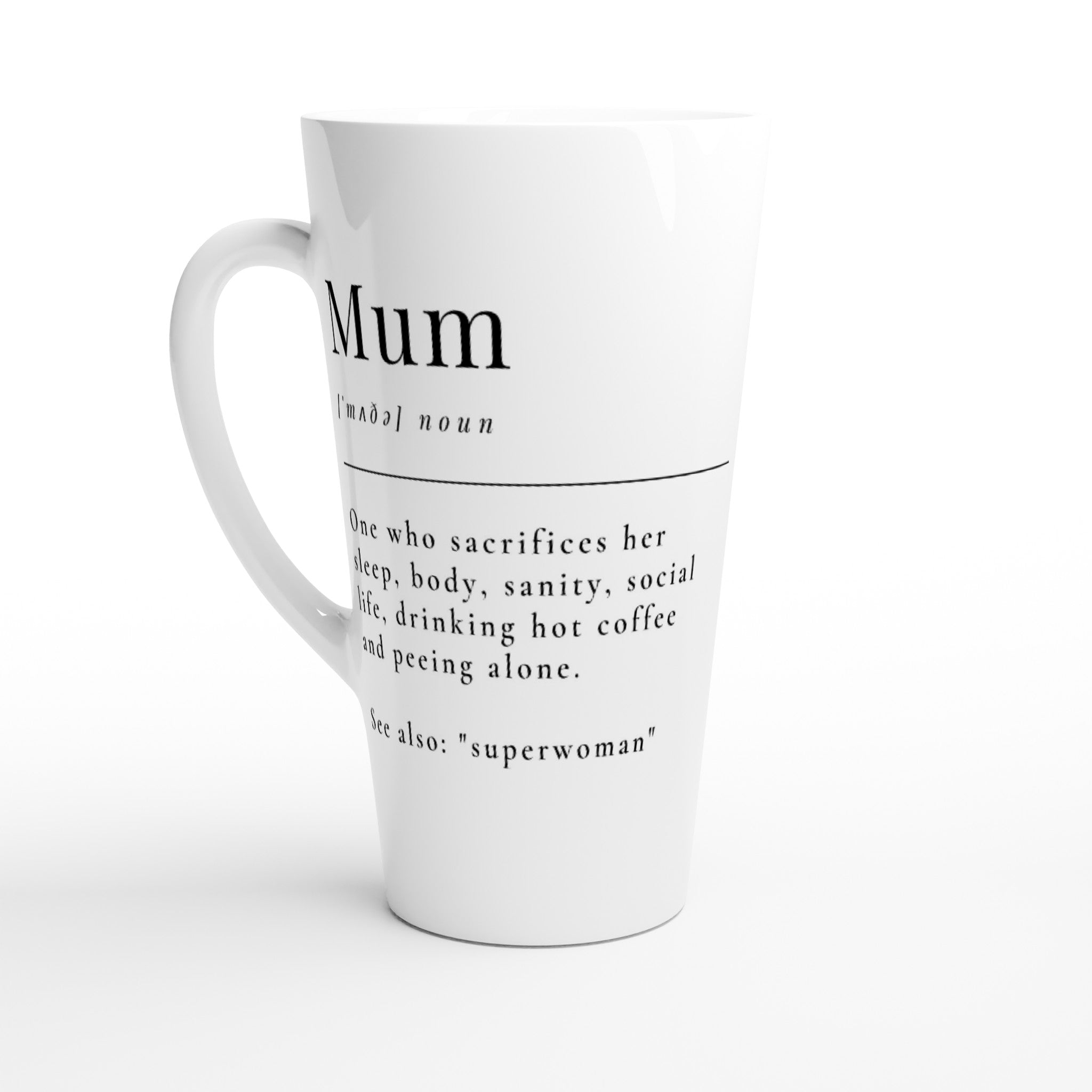 Mum Definition - White Latte 17oz Ceramic Mug Default Title Latte Mug Globally Fulfilled Mum