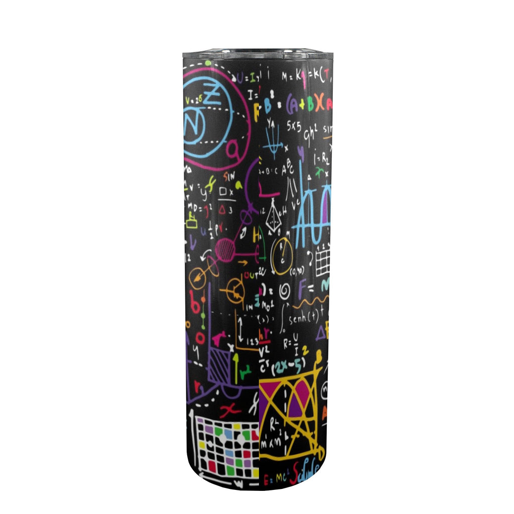Math Scribbles 20oz Tall Skinny Tumbler with Lid and Straw