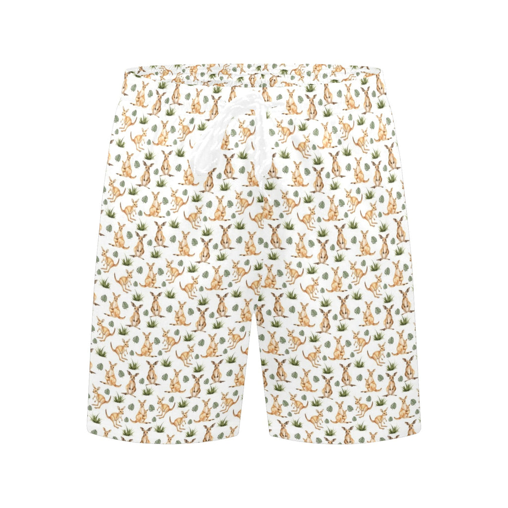 Kangaroos Men's Mid-Length Beach Shorts Men's Mid-Length Beach Shorts animal Printed Offshore