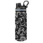 Monsters In Black And White - Insulated Water Bottle with Dual-Use Lid (18oz) One Size Insulated Water Bottle with Dual-Use Lid (18oz) Printed Offshore Sci Fi