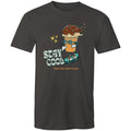 Stay Cool, Find Your Happy Place Men's AS Colour T-Shirt Charcoal Mens T-shirt Printed In Australia