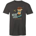 Stay Cool, Find Your Happy Place - Mens T-Shirt Charcoal Mens T-shirt Printed In Australia