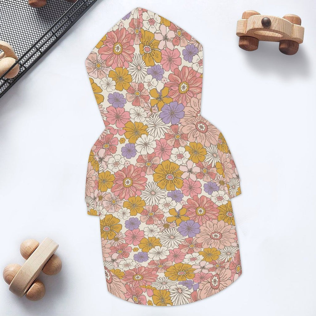 Faded Floral Pet Hoodie (Small Size)