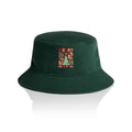 Boho Merry Christmas - Christmas AS Colour Bucket Hat Forest Green One Size Christmas Bucket Hat Christmas Printed In Australia