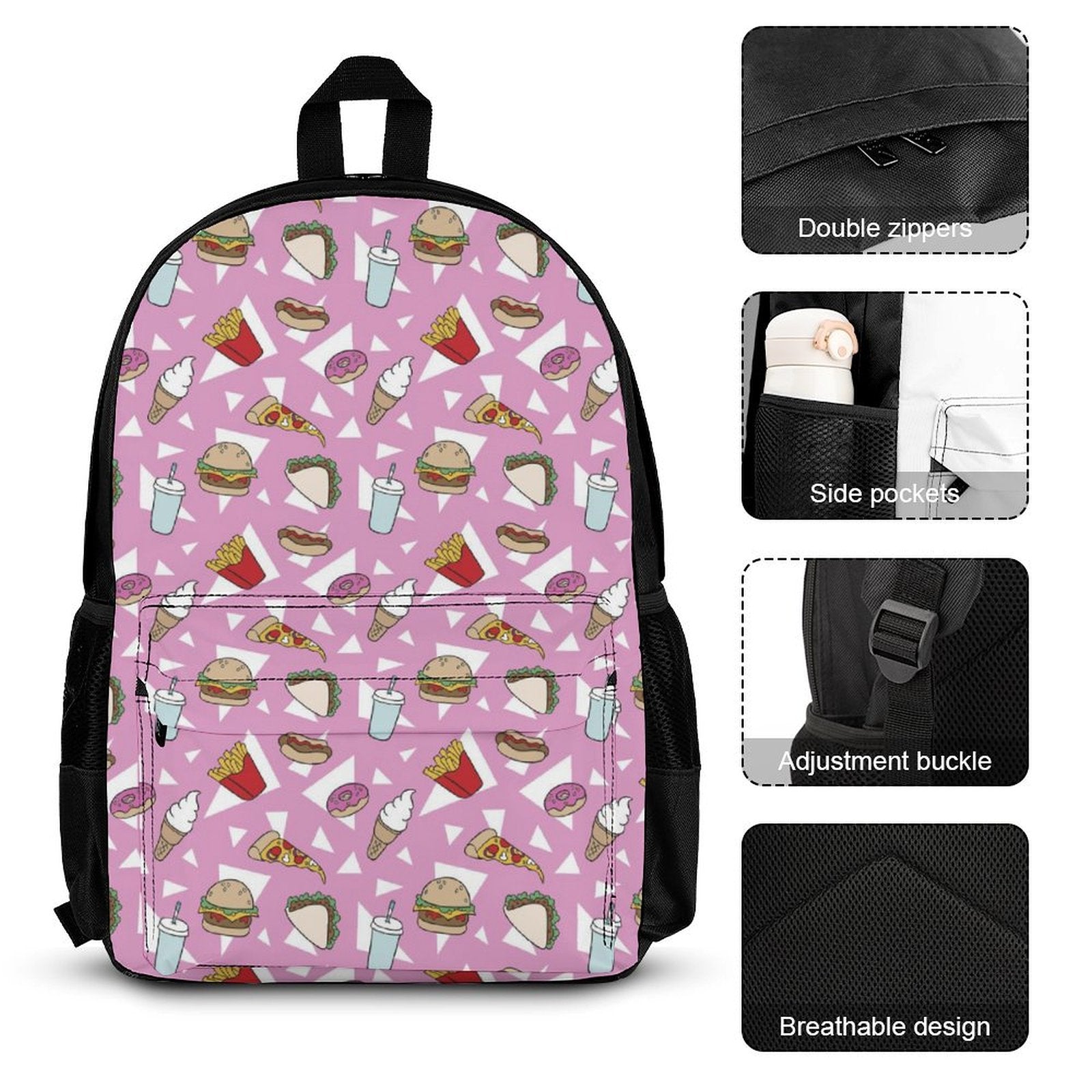 Fast Food - Three Piece Backpack Set
