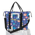 Planets On Blue Duffle Bag-Simple (Model 1715) One Size Duffle Bag-Simple (1715)
