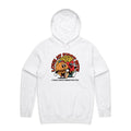 Love At First Bite, Hamburger And Fries Men's AS Colour Hoodie White Mens Hoodie Food Printed In Australia