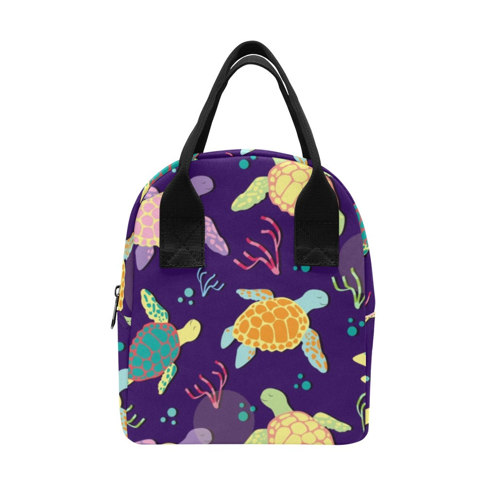 Turtles - Zipper Lunch Bag One Size Zipper Lunch Bag Printed Offshore