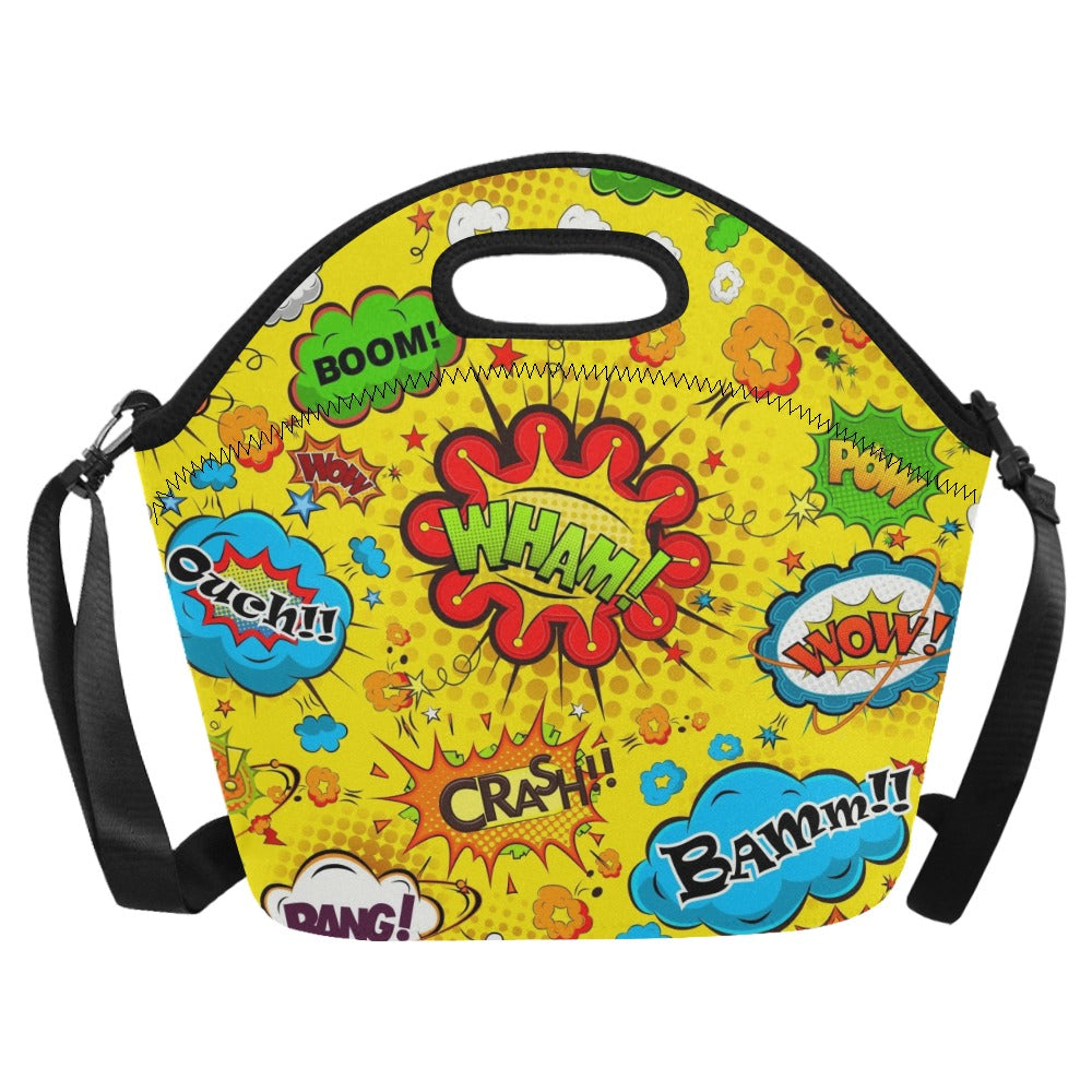 Comic Book Yellow - Neoprene Lunch Bag Neoprene Lunch Bag Printed Offshore