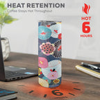 Abstract Floral 20oz Tall Skinny Tumbler with Lid and Straw