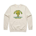 The Plant Life AS Colour Stencil Crew Sweatshirt Unisex Ecru Sweatshirt Plants Printed In Australia