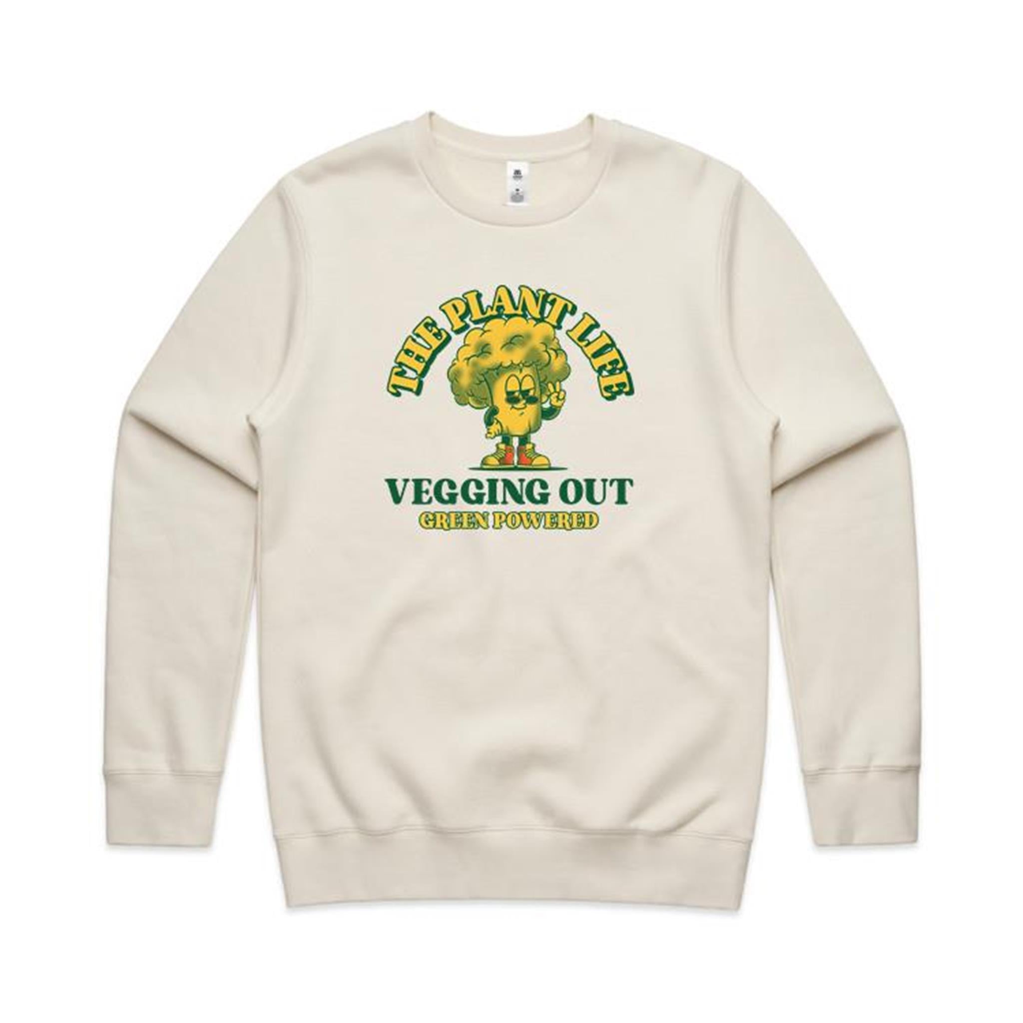 The Plant Life - AS Colour Stencil Crew Sweatshirt Ecru Sweatshirt Plants Printed In Australia