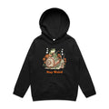 Stay Weird, Guitar Playing Frog On A Snail - Kids Hoodie