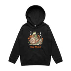 Stay Weird, Guitar Playing Frog On A Snail - Kids Hoodie