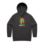 Melting Cube - Womens Hoodie Coal Womens Hoodie Games Printed In Australia