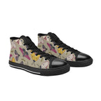 Pretty Moths Men's High Top Canvas Shoes Men's Classic High Top Canvas Shoes animal Printed Offshore