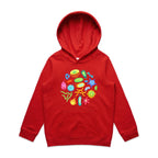 Under The Microscope - Kids Hoodie Red Kids Hoodie Printed In Australia