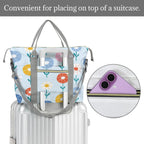Abstract Cute Flowers Duffle Bag-Simple (Model 1715) Duffle Bag-Simple (1715)