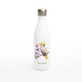 Personalise Cockatoo, Australian Birds White 17oz Stainless Steel Water Bottle Default Title White Water Bottle animal Birds Globally Fulfilled