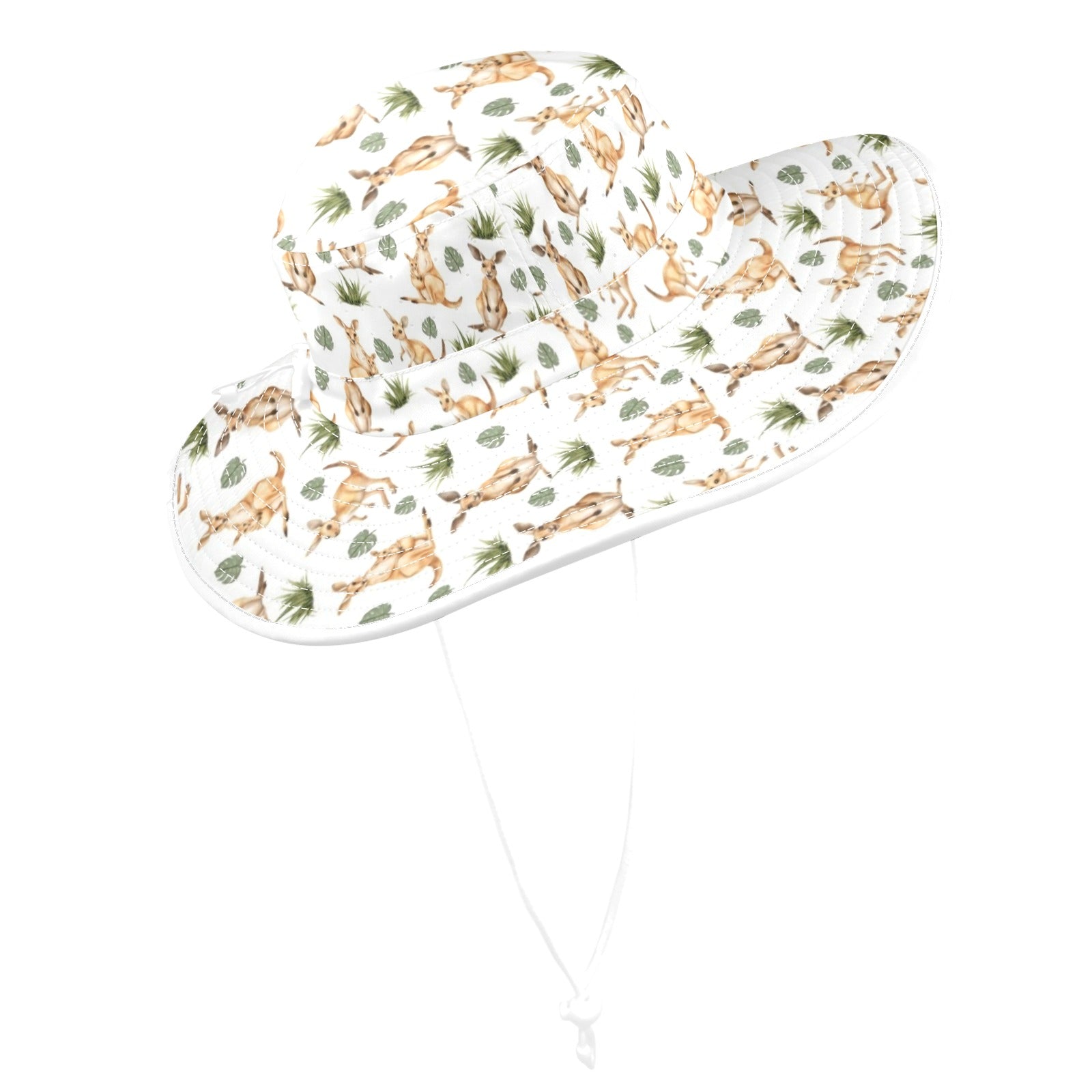 Kangaroos Wide Brim Bucket Hat Wide Brim Bucket Hat animal Australia Printed Offshore