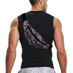Graphic Flowers On Black - Bum Bag / Fanny Pack