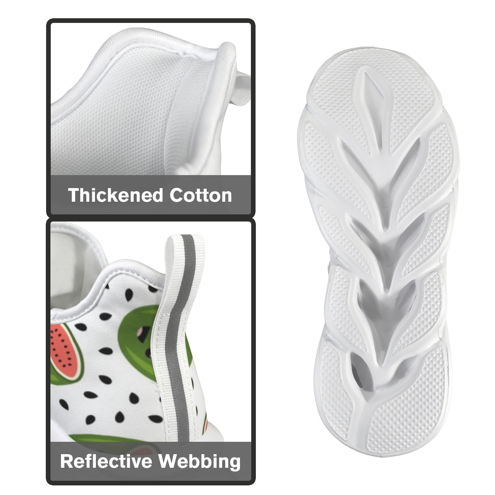 Happy Watermelons Women's Twisted Sole Sneakers