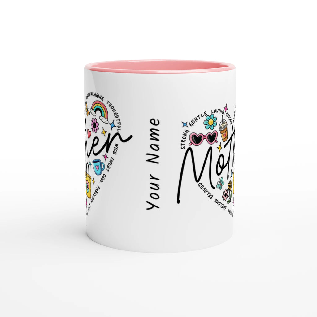 Personalised - Mother Heart Mug - 11oz Ceramic Mug Personalised 11oz Mug customise Globally Fulfilled Mum personalise