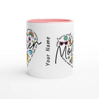 Personalised - Mother Heart Mug - 11oz Ceramic Mug Personalised 11oz Mug customise Globally Fulfilled Mum personalise