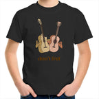 Don't Fret, Guitars - Kids Youth T-Shirt Black Kids Youth T-shirt Music Printed In Australia