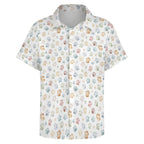 Paw Print Women's Short-Sleeve Button Up Shirt Women's Short-Sleeve Button Up Shirt animal Printed Offshore