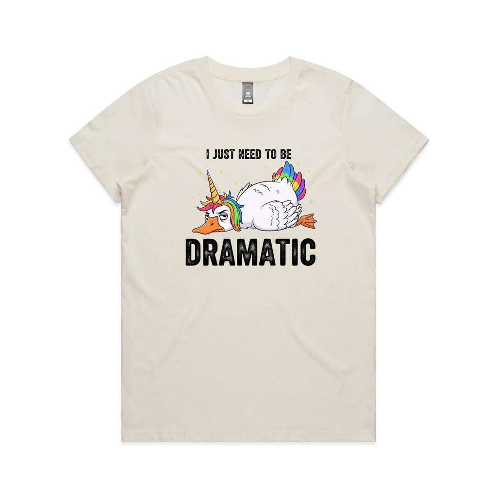 Dramatic Unicorn Goose Women's AS Colour T-shirt Natural Womens T-shirt animal Printed In Australia