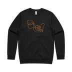 Barista - AS Colour Stencil Crew Sweatshirt Black Sweatshirt Coffee Printed In Australia