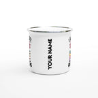 Personalised I Axolotl Questions White 12oz Enamel Mug Personalised Enamel Mug funny kids tee Globally Fulfilled Reading