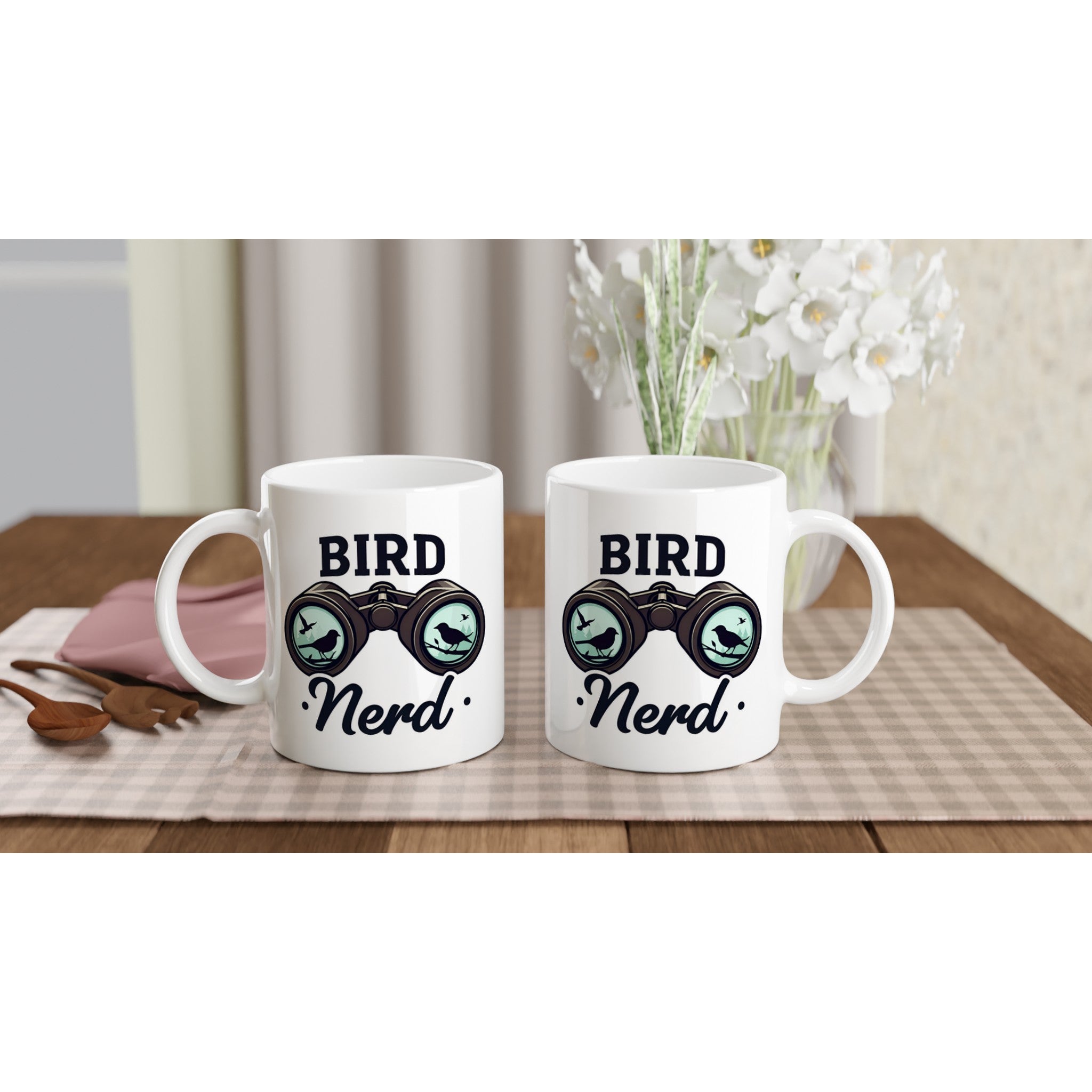 Bird Nerd - White 11oz Ceramic Mug White 11oz Mug animal Globally Fulfilled
