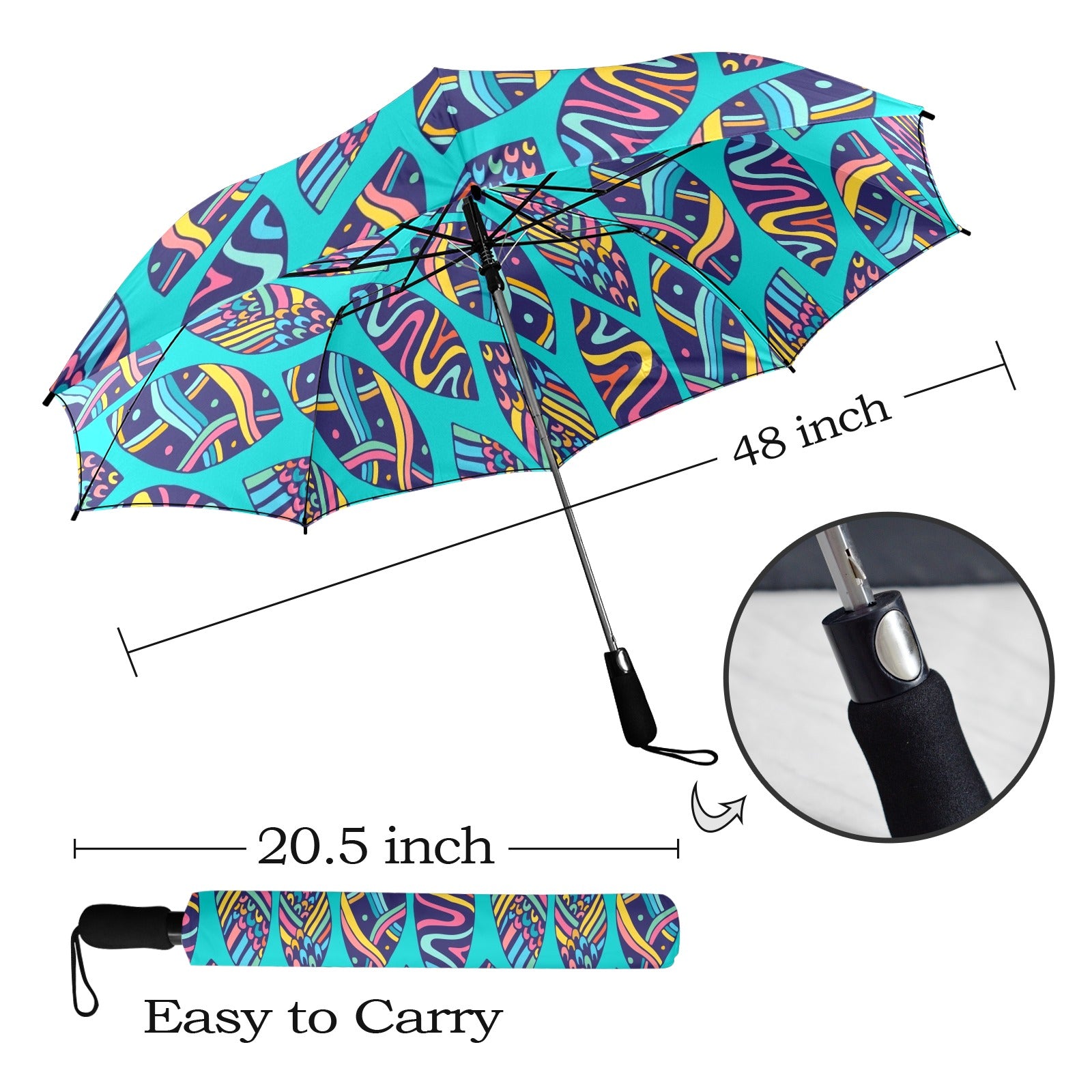 Aloha Surfboards - Semi-Automatic Foldable Umbrella (Model U12) Semi-Automatic Foldable Umbrella (U12)
