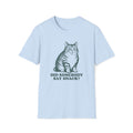 Cat, Did Somebody Say Snack Unisex Softstyle T-Shirt Light Blue Unisex Adult T-shirt Animal Australian Printer Food