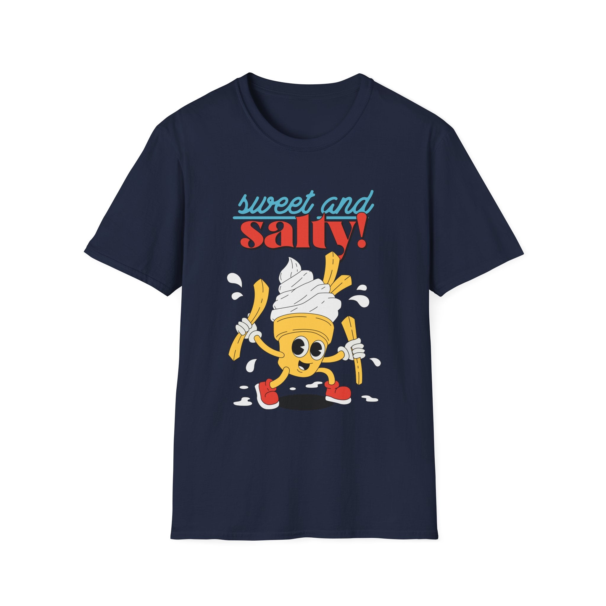 Sweet And Salty, Ice Cream And Fries - Unisex Softstyle T-Shirt