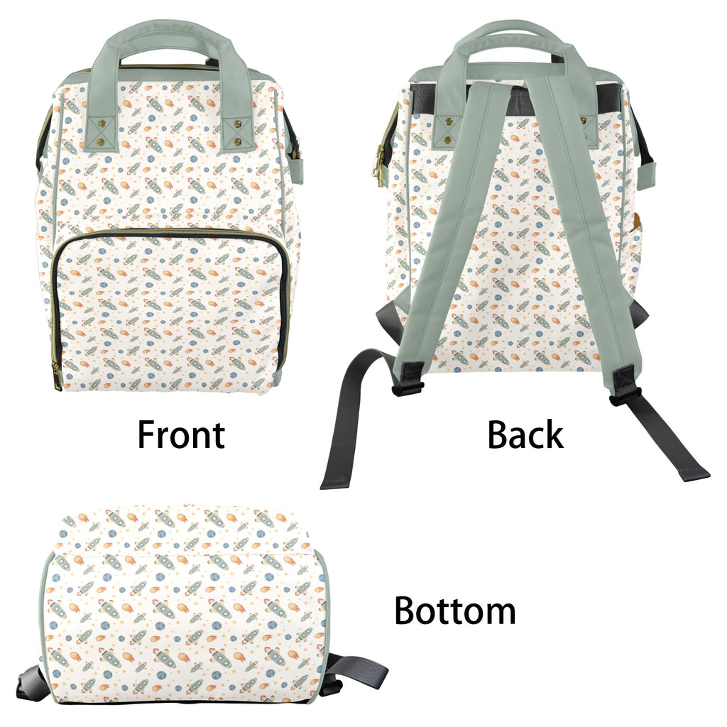 Rockets Multi-Function Backpack, Nappy / Diaper Bag Multi-function Backpack, Nappy / Diaper Bag Printed Offshore Space