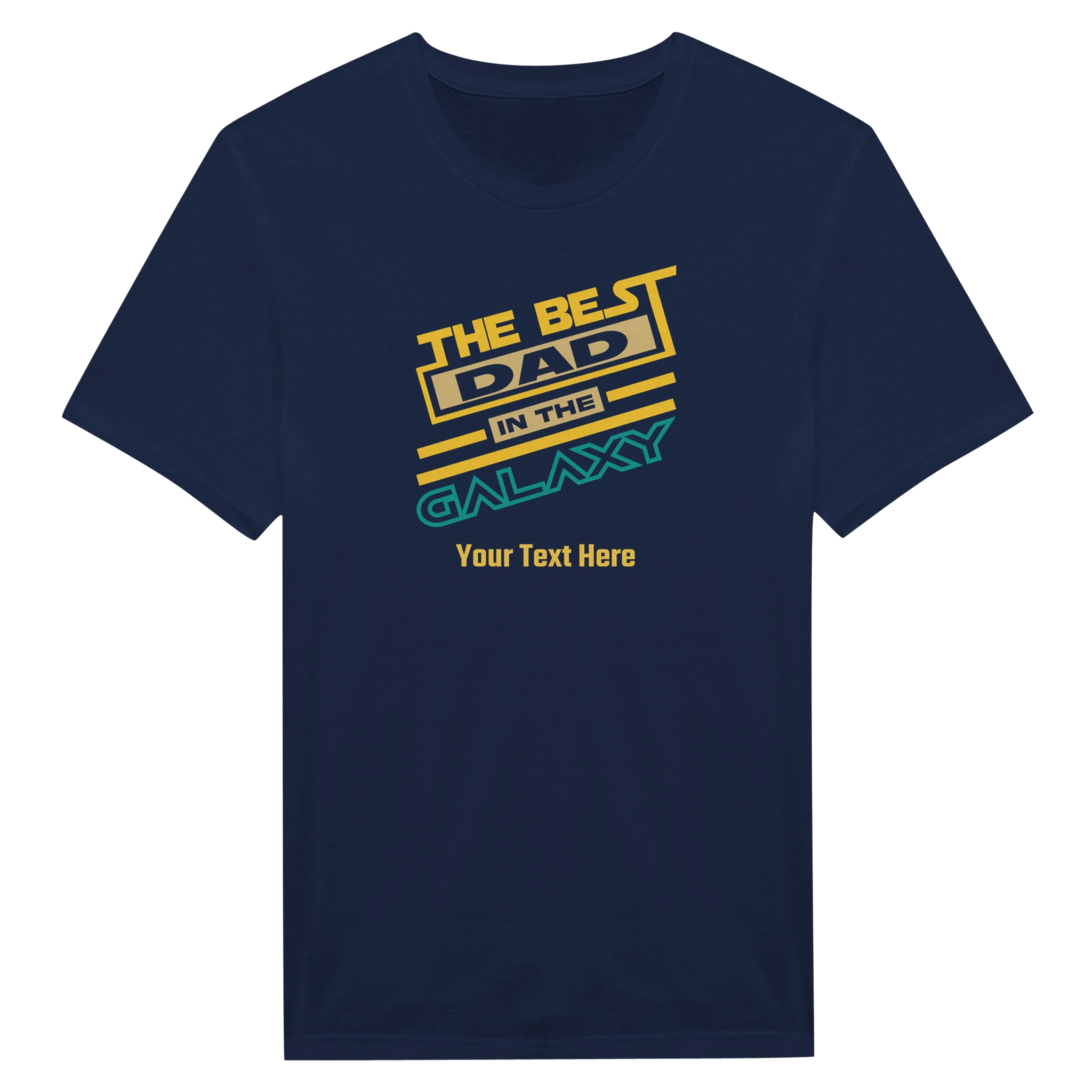 Personalised - The Best Dad In The Galaxy - Classic Unisex Crewneck T-shirt | Gildan® 64000 Personalised T-shirt Globally Fulfilled